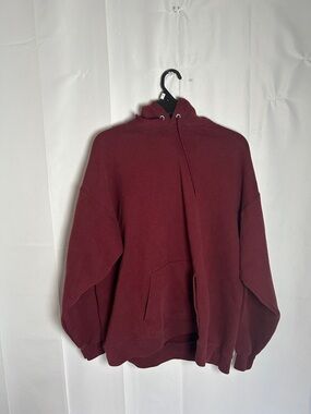 Hanes EcoSmart Burgundy Drawstring Hoodie